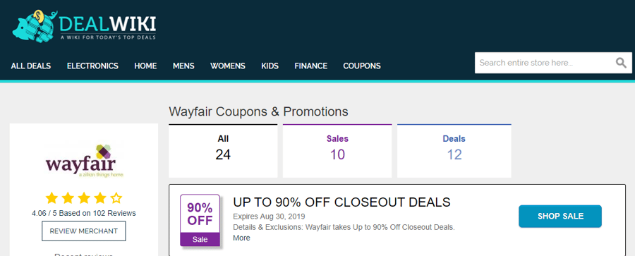 Wayfair Coupons